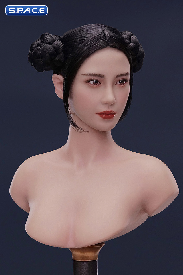 1/6 Scale Lenya Head Sculpt (black hair with space buns)