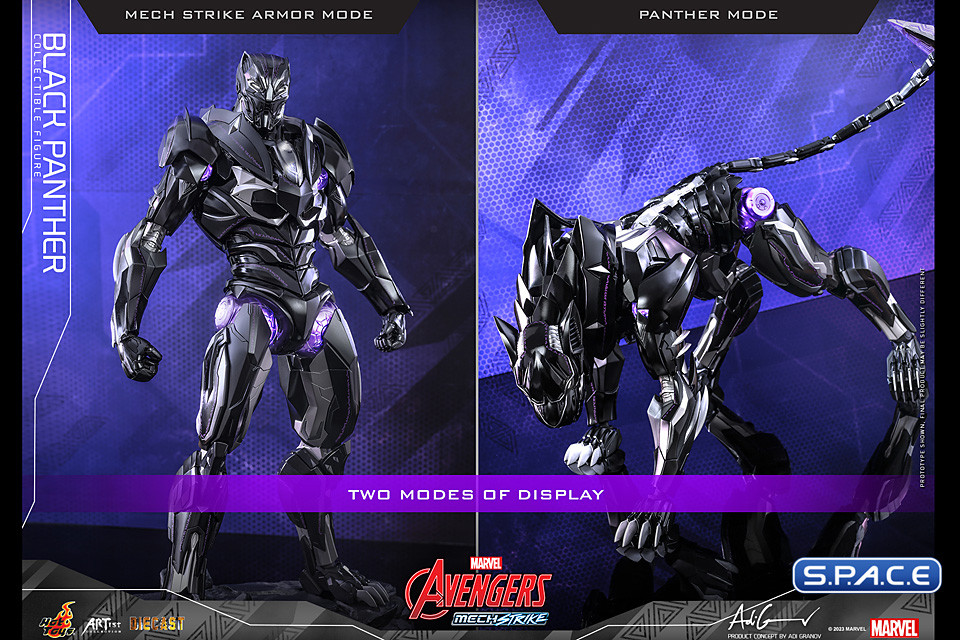 Black Panther Collectible Figure AC05D55 (Marvels Avengers Mech Strike)