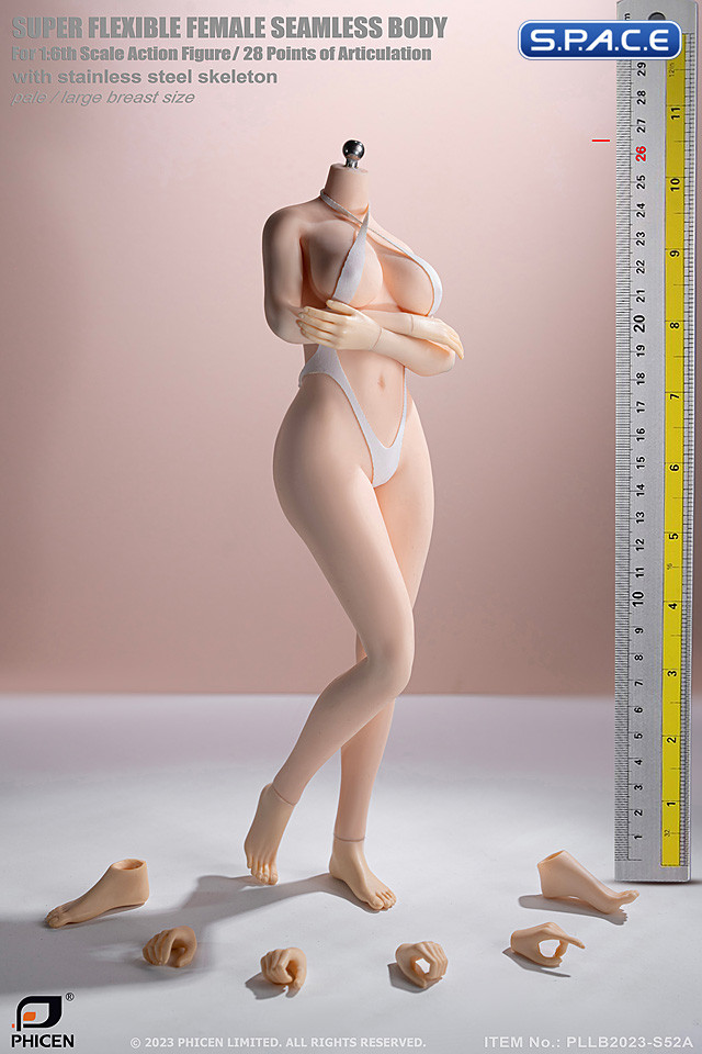 1/6 Scale Seamless female Body S52A / headless (large breast/pale)