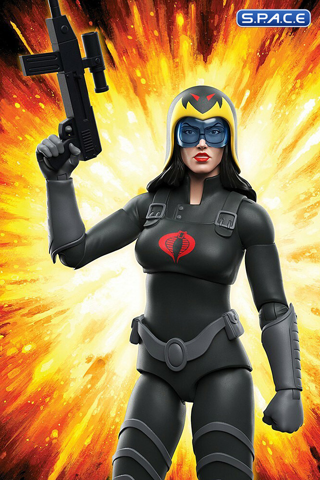 G.I. Joe Super7 Ultimates – Figurine Baroness 17cm – Tenue Noire – Édition Collector