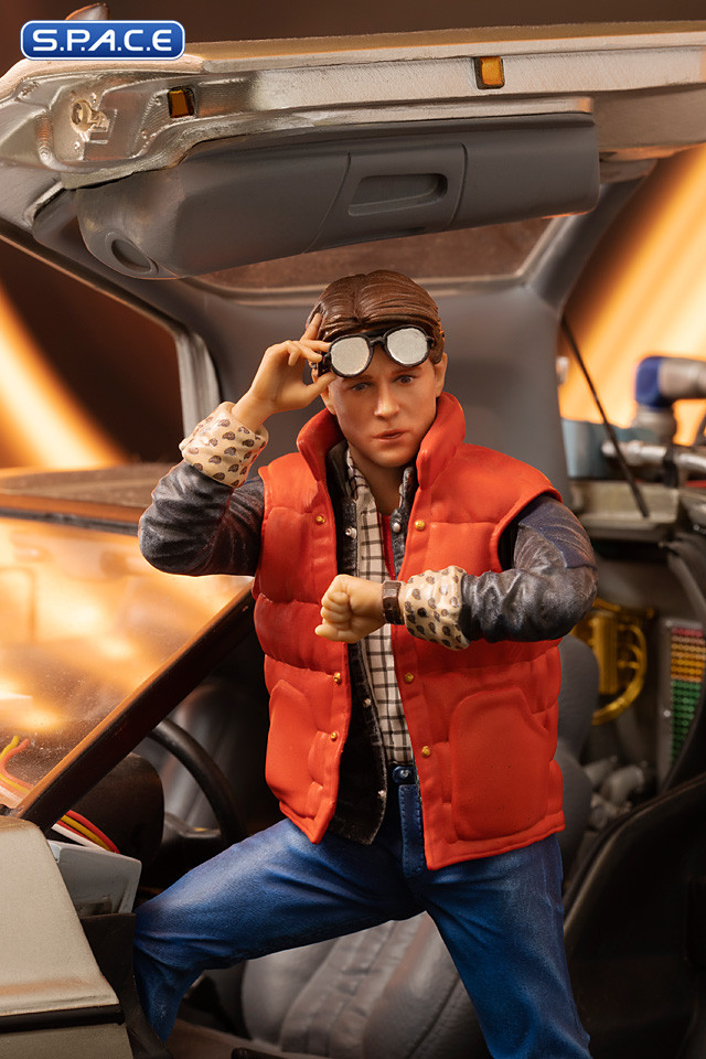 1/10 Scale DeLorean Full Set Deluxe Art Scale Statue (Back to the Future)