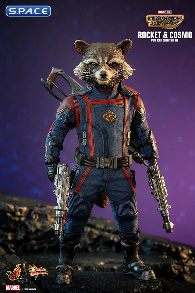 1/6 Scale Rocket and Cosmo Movie Masterpiece MMS708 (Guardians of the Galaxy Vol. 3)