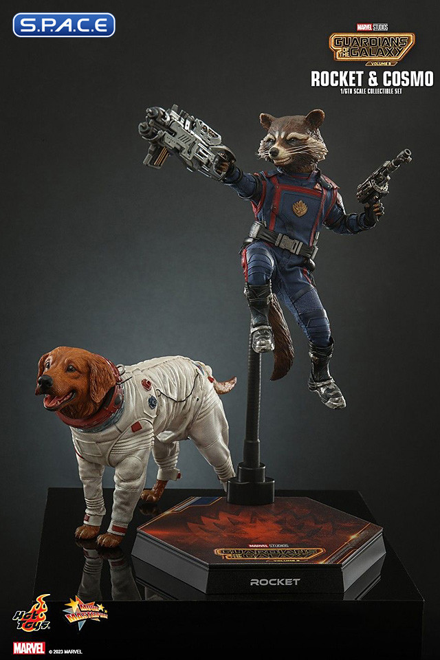 1/6 Scale Rocket and Cosmo Movie Masterpiece MMS708 (Guardians of the Galaxy Vol. 3)