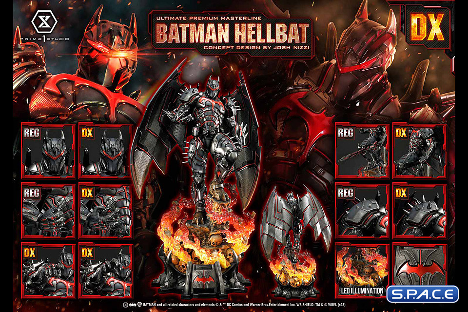 1/4 Scale Batman Hellbat Concept by Josh Nizzi Deluxe Ultimate Premium Masterline Statue - Bonus Version (DC Comics)