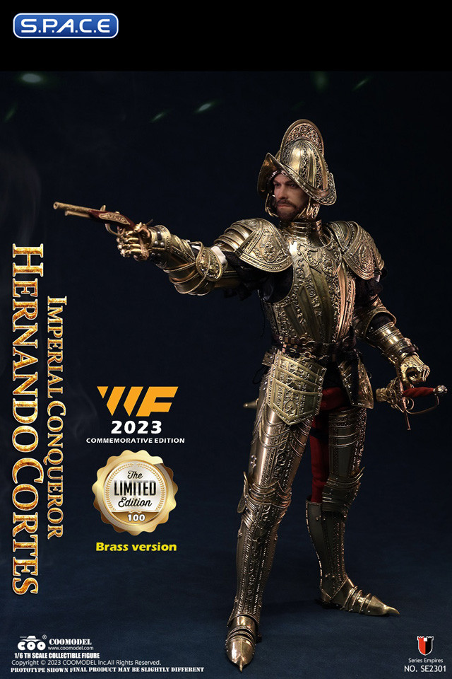 1/6 Scale Imperial Conquistador Hernan Cortes Brass Commemorative Version - WF 2023 Exclusive