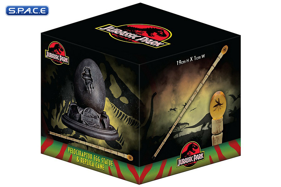 Velociraptor Egg Statue & Cane Replica (Jurassic Park)