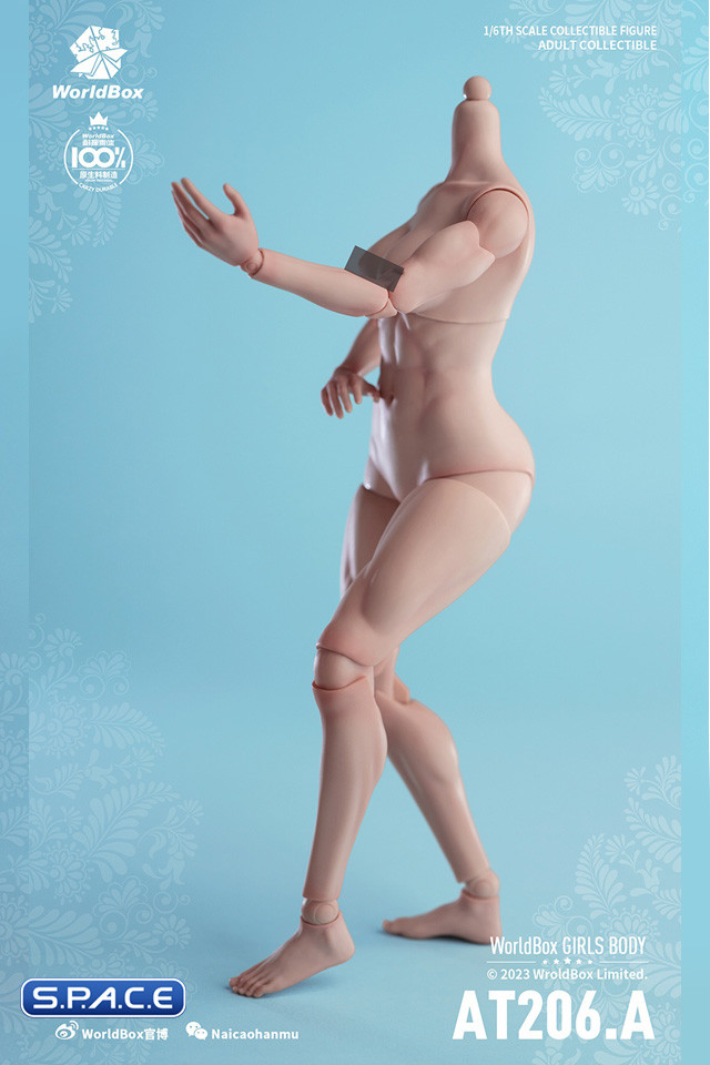 1/6 Scale muscular female Body AT206A (pale)