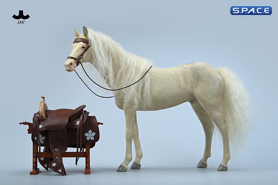 1/6 Scale Akhal Teke Horse with Harness (buckskin)