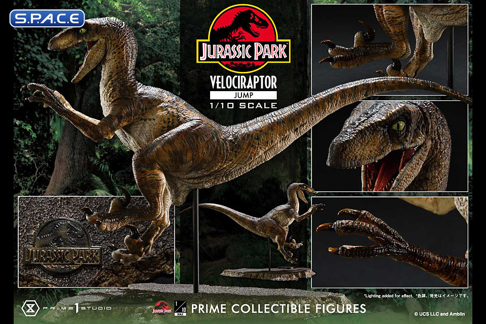 1/10 Scale Velociraptor Jump Prime Collectibles Figures Statue (Jurassic Park)