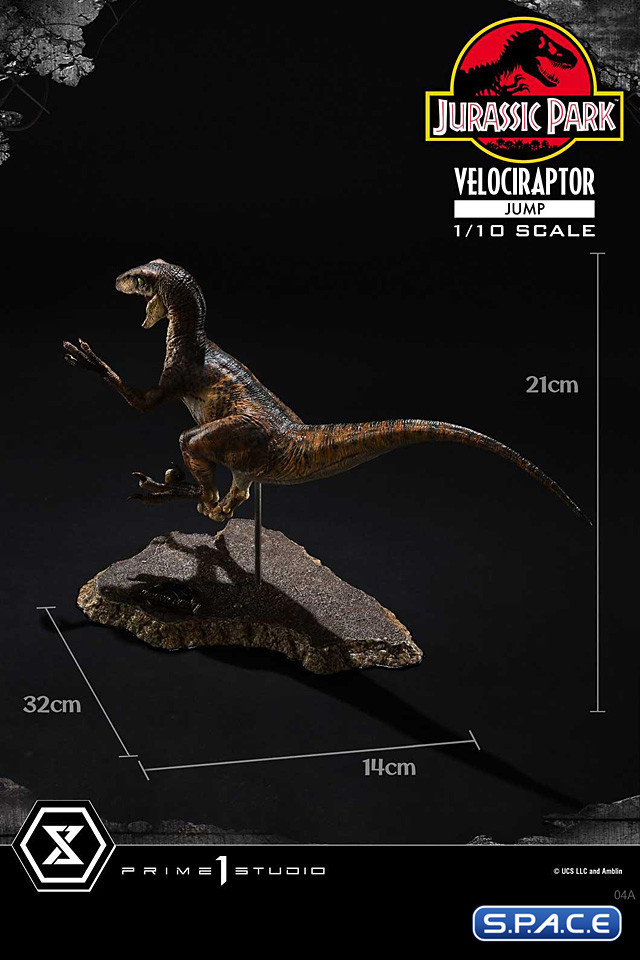 1/10 Scale Velociraptor Jump Prime Collectibles Figures Statue (Jurassic Park)