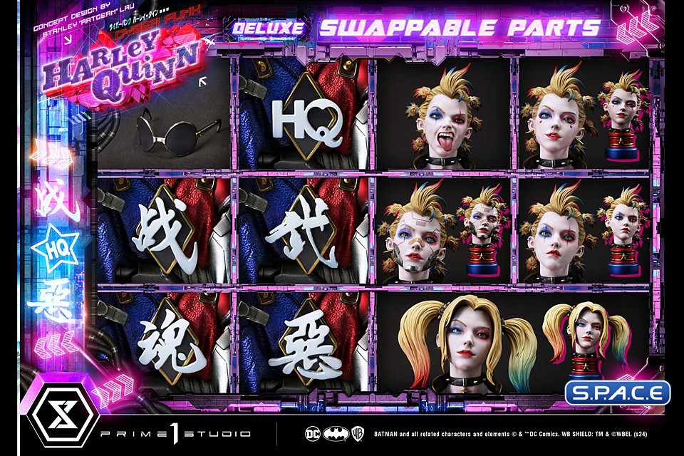 1/4 Scale Cyberpunk Harley Quinn Deluxe Ultimate Premium Masterline Statue - Bonus Version (DC Comics)