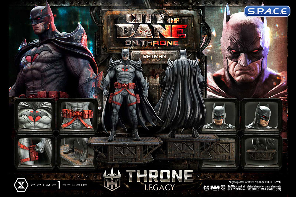 1/4 Scale Flashpoint Batman from Batman: City of Bane Throne Legacy Statue - Bonus Version (DC Comics)