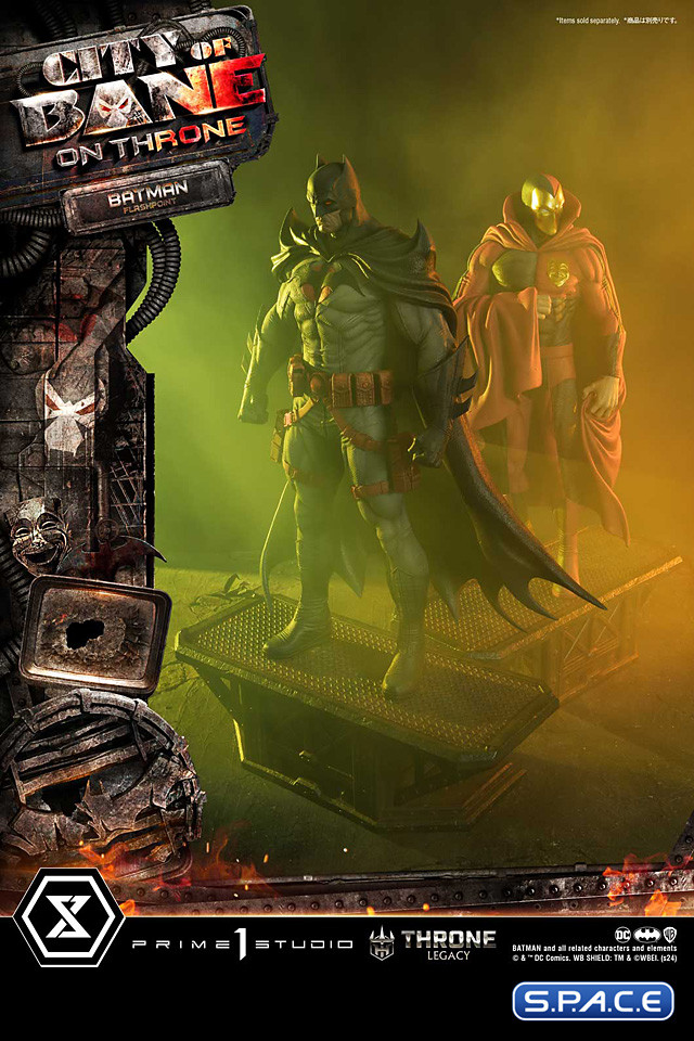 1/4 Scale Flashpoint Batman from Batman: City of Bane Throne Legacy Statue - Bonus Version (DC Comics)