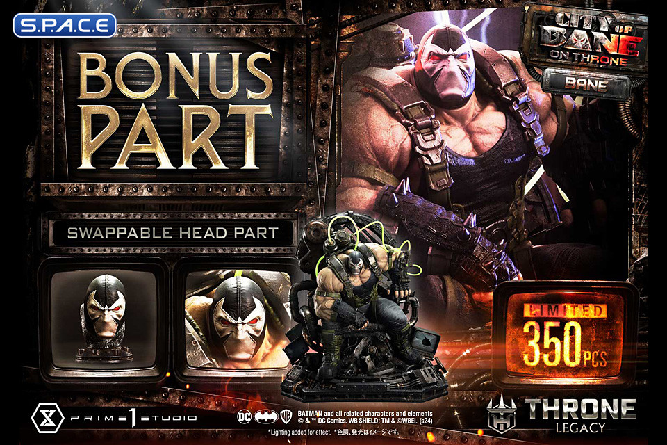 1/4 Scale Bane on Throne from Batman: City of Bane Deluxe Throne Legacy Statue - Bonus Version (DC Comics)