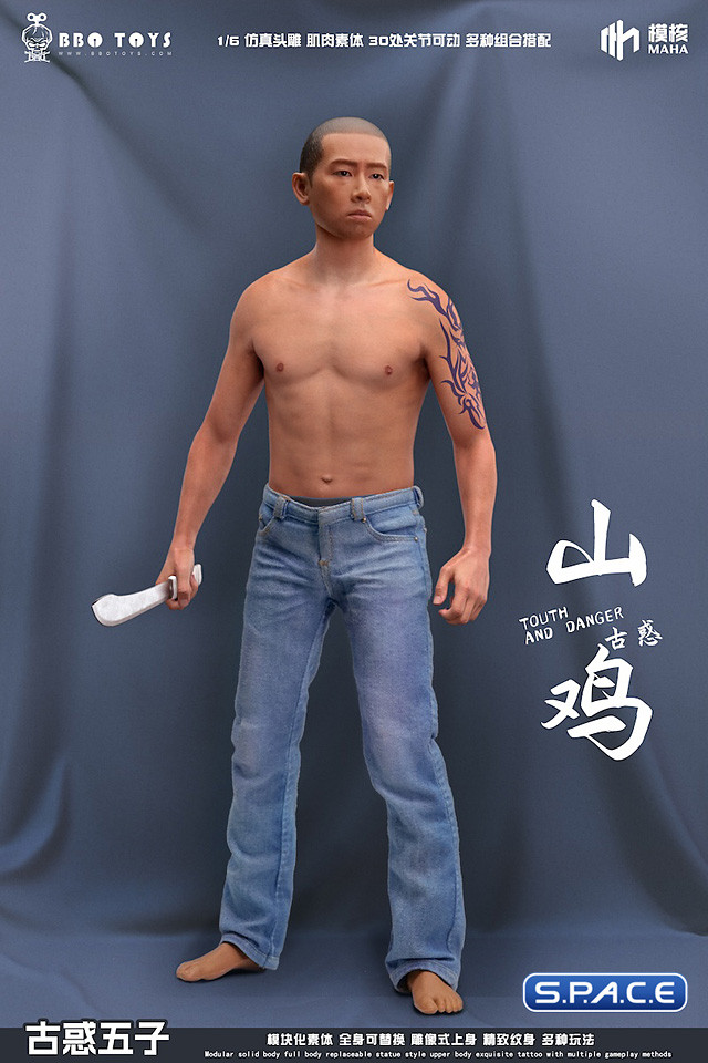 1/6 Scale seamless upper Body for Asian Gangster Version 2