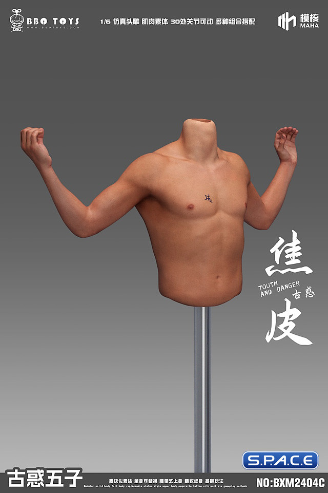 1/6 Scale seamless upper Body for Asian Gangster Version 4