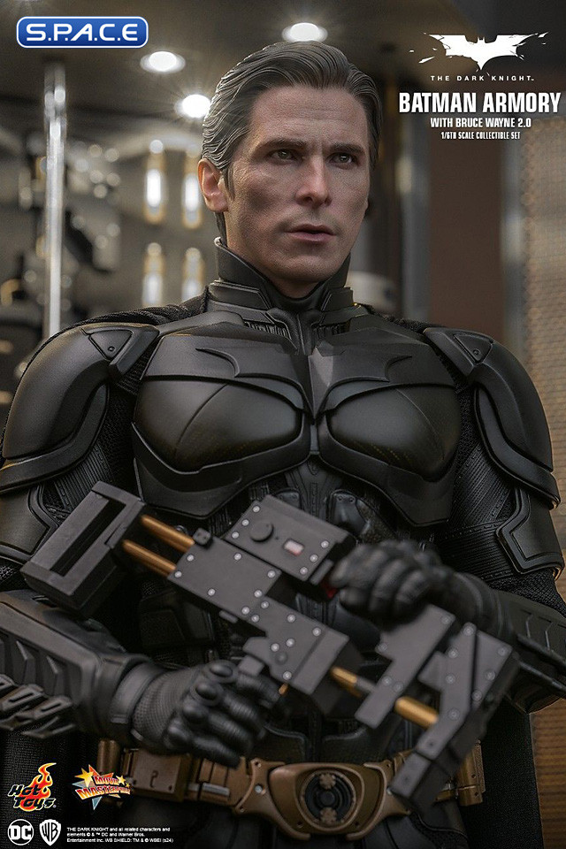 1/6 Scale Batman Armory with Bruce Wayne 2.0 Movie Masterpiece MMS750 (Batman - The Dark Knight)