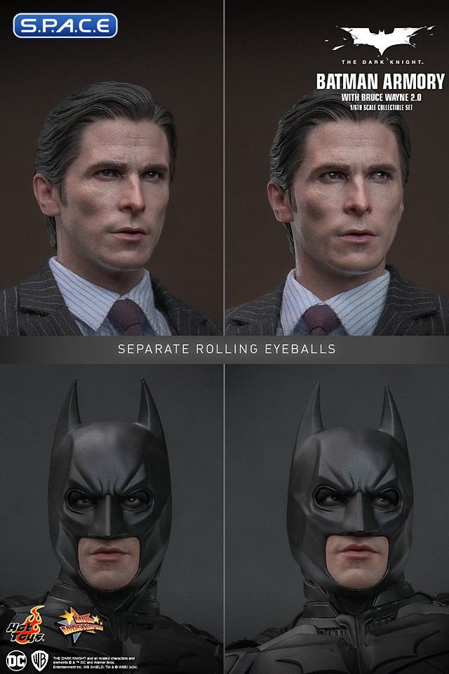 1/6 Scale Batman Armory with Bruce Wayne 2.0 Movie Masterpiece MMS750 (Batman - The Dark Knight)