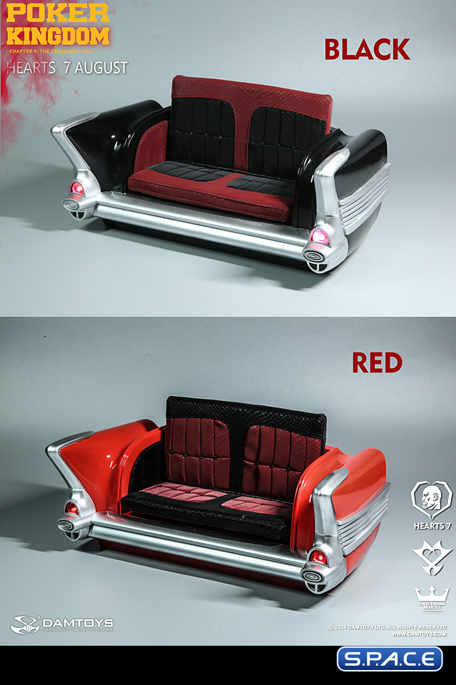 1/6 Scale Car Sofa - black Version (Poker Kingdom)