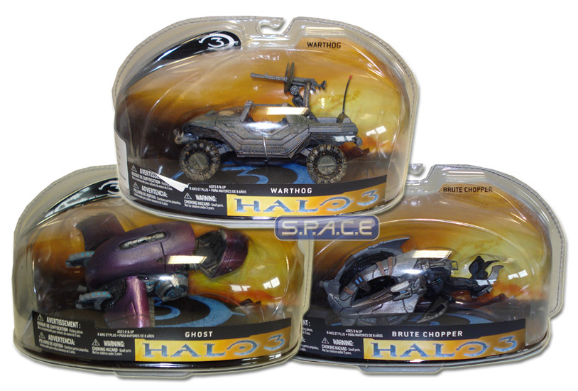 3er Komplettsatz : Halo 3 Vehicles Serie 1