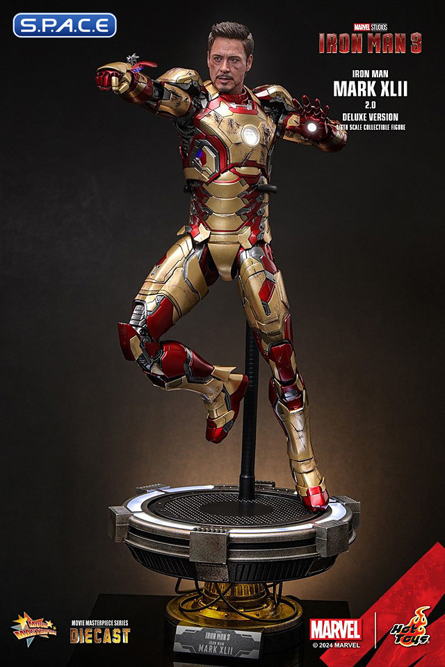 1/6 Scale Iron Man Mark XLII 2.0 Deluxe Version Movie Masterpiece MMS759D66 (Iron Man 3)