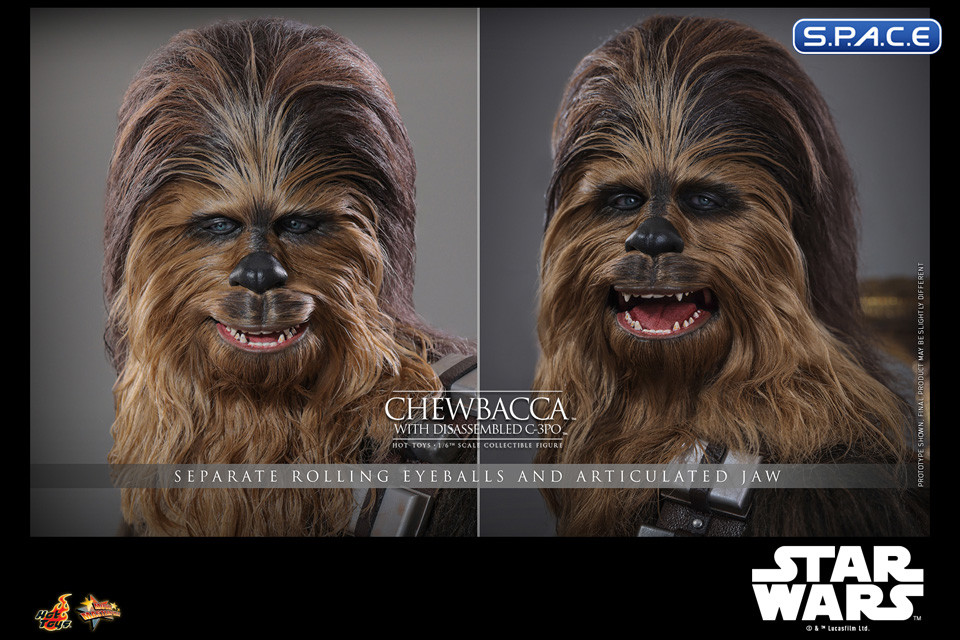 1/6 Scale Chewbacca with disassembled C-3PO Movie Masterpiece MMS766 (Star Wars)
