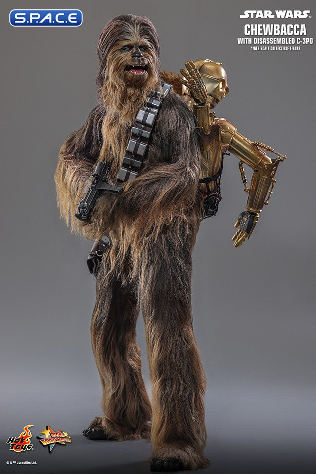 1/6 Scale Chewbacca with disassembled C-3PO Movie Masterpiece MMS766 (Star Wars)