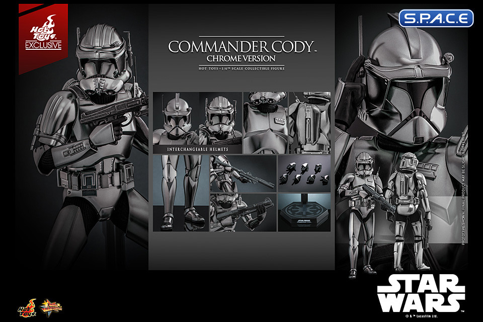 1/6 Scale Commander Cody Movie Masterpiece MMS734 - Chrome Version (Star Wars)