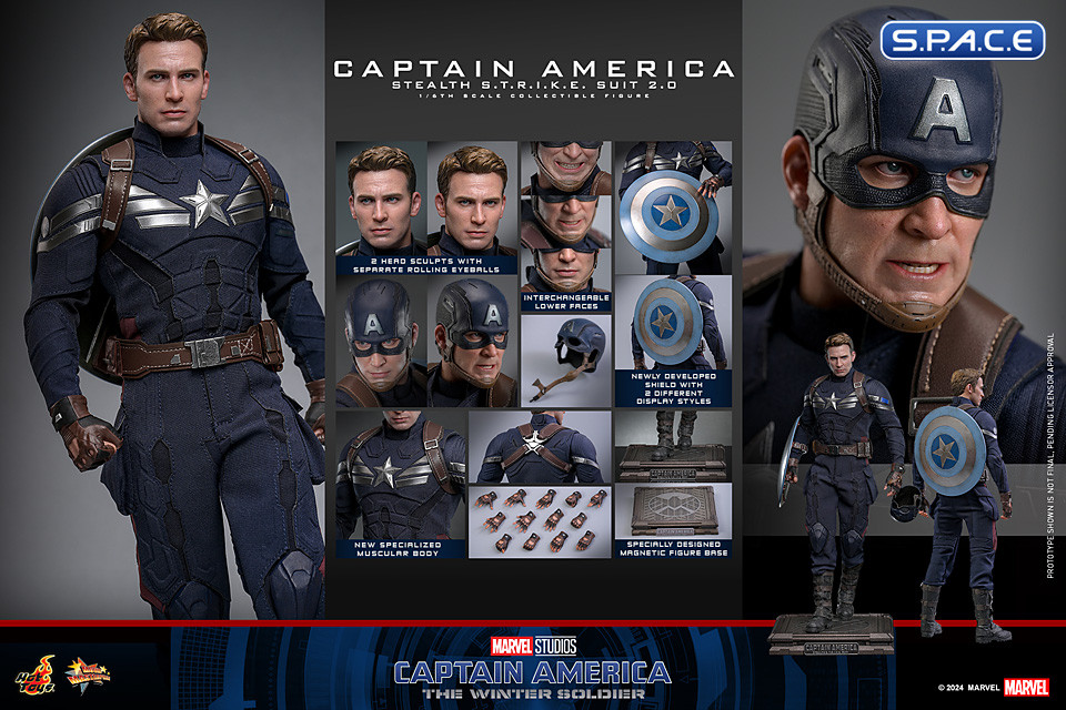 1/6 Scale Captain America Stealth S.T.R.I.K.E. Suit 2.0 Movie Masterpiece MMS242 (Captain America: The Winter Soldier)