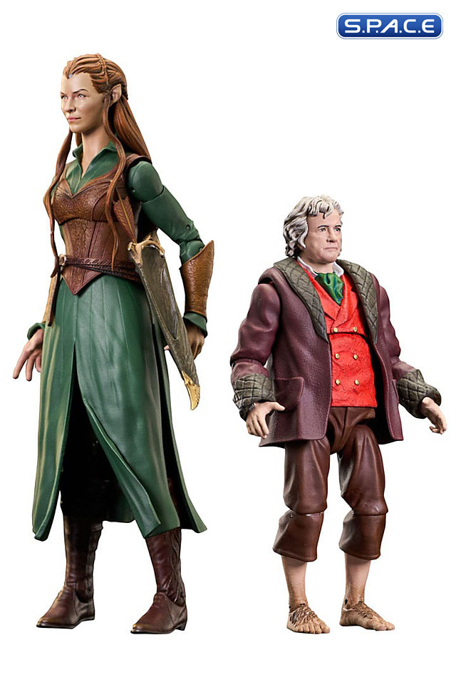 Set of 2: Tauriel & Bilbo Baggins LOTR Select Wave 9 (The Hobbit)