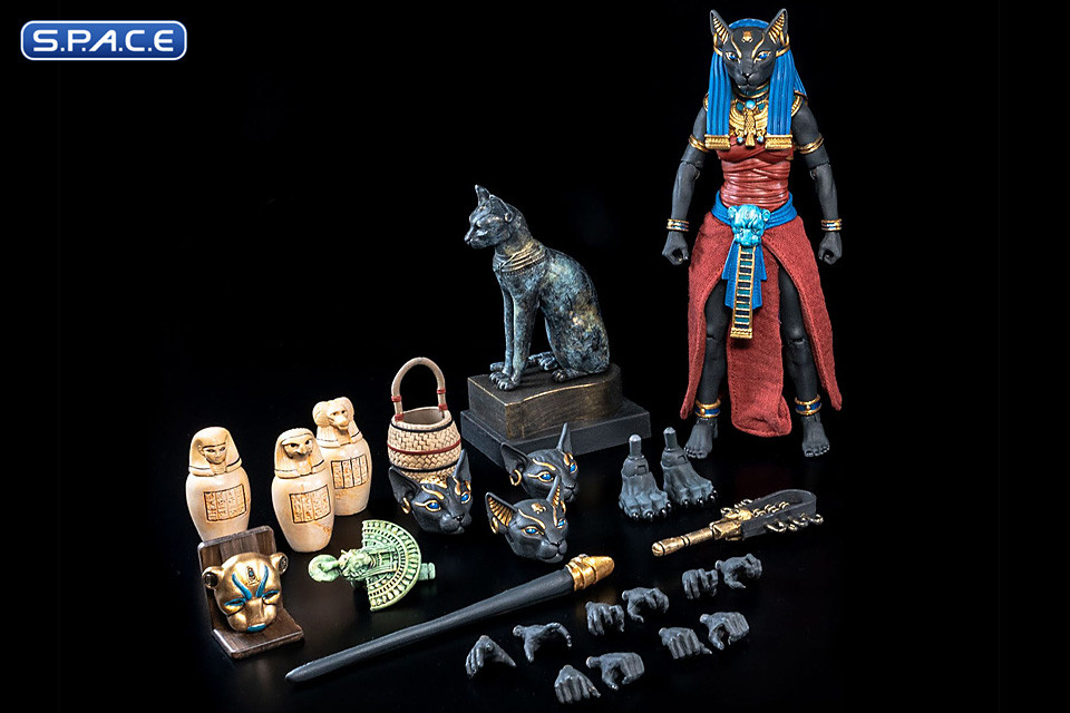 Bastet Gods of Ancient Egypt - black & red (Figura Obscura)