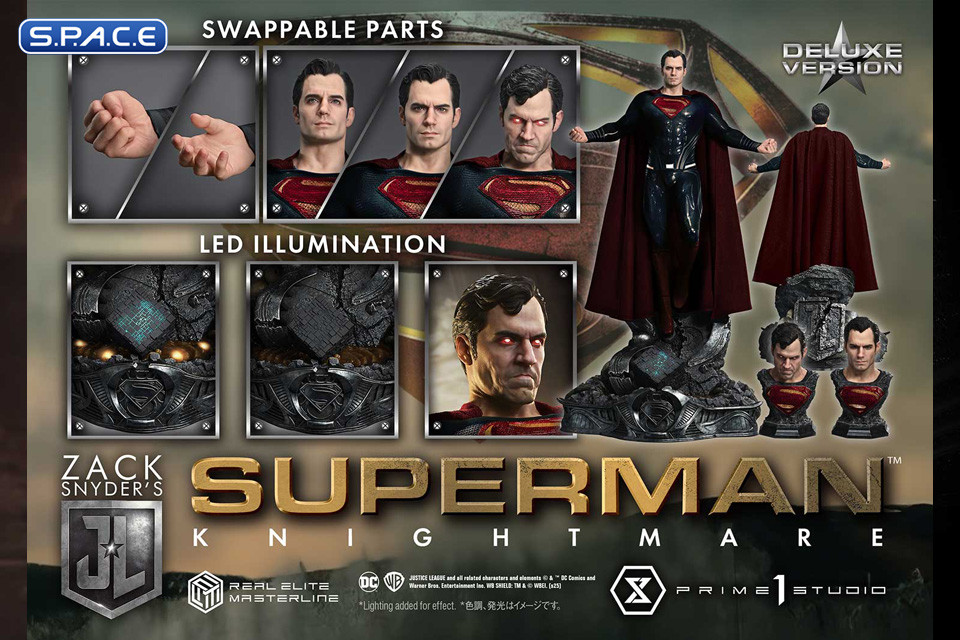 1/3 Scale Superman Knightmare Colors Deluxe Real Elite Masterline Statue - Bonus Version (Justice League)