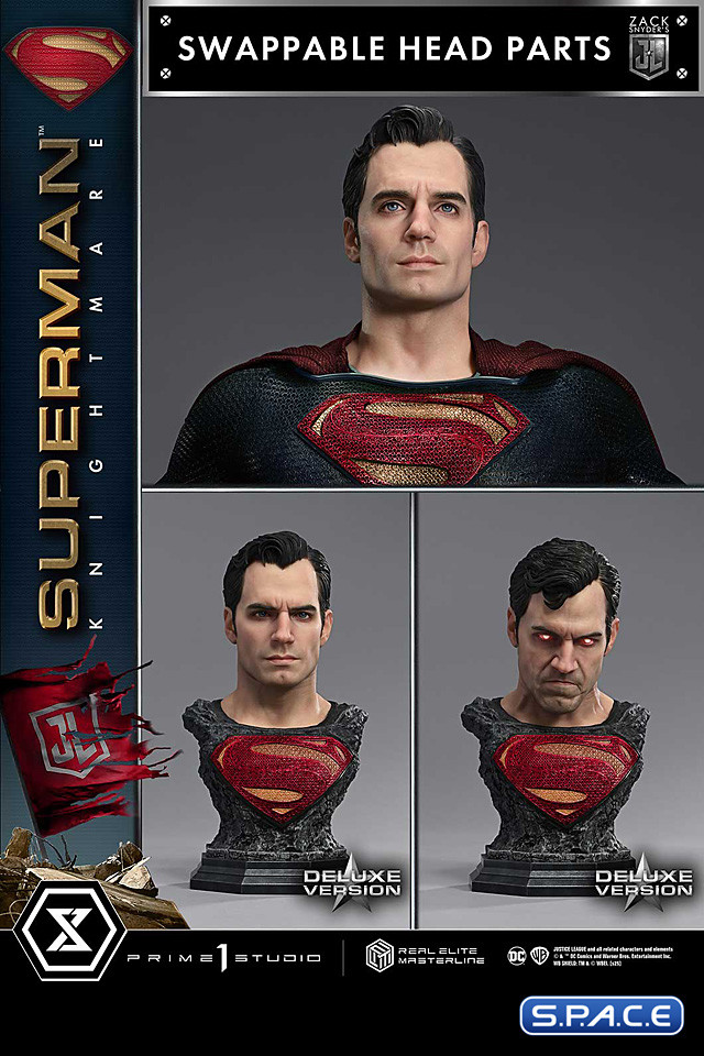 1/3 Scale Superman Knightmare Colors Deluxe Real Elite Masterline Statue - Bonus Version (Justice League)