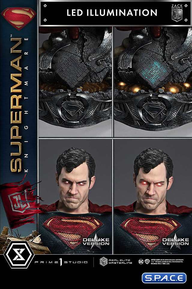 1/3 Scale Superman Knightmare Colors Deluxe Real Elite Masterline Statue - Bonus Version (Justice League)