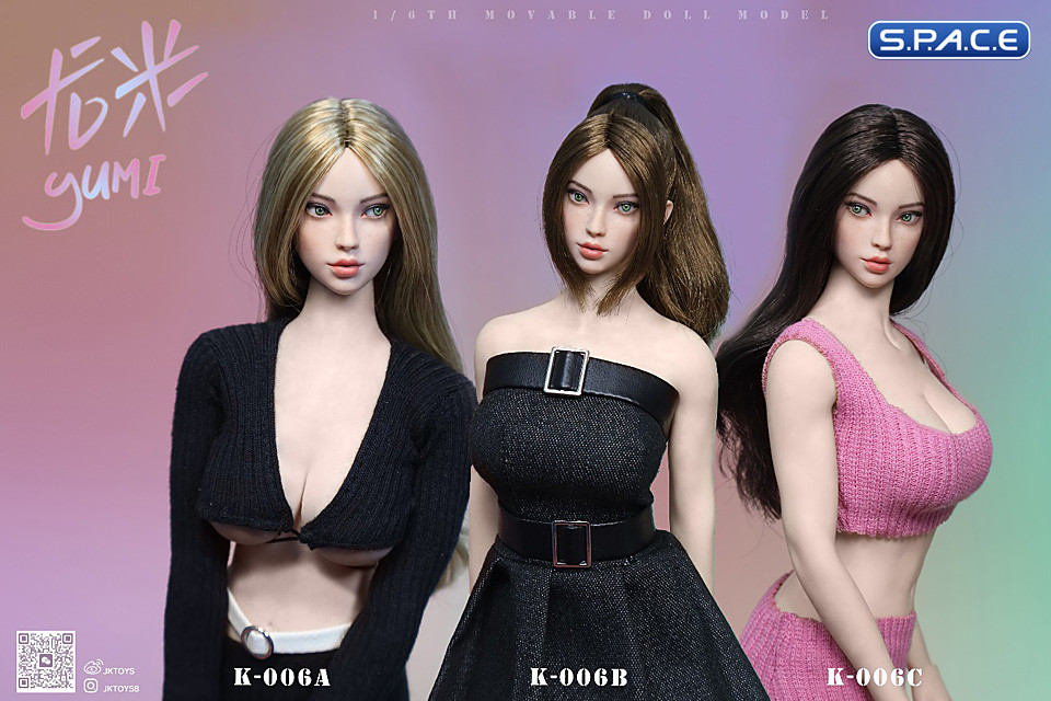 1/6 Scale Yumi Head Sculpt (brown hair)