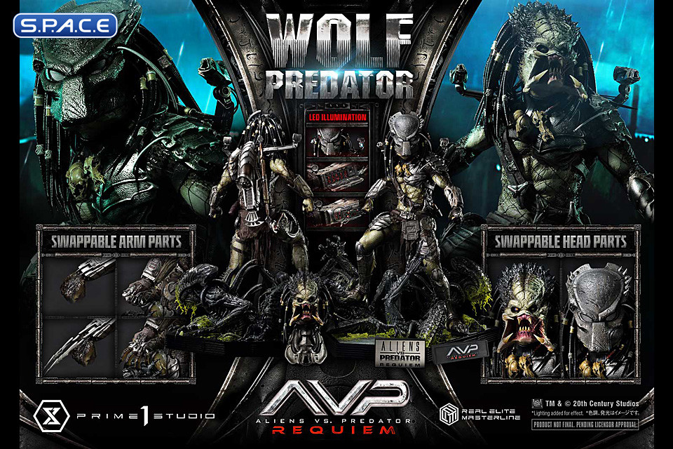 1/3 Scale Wolf Predator Real Elite Masterline Statue (Alien vs. Predator: Requiem)