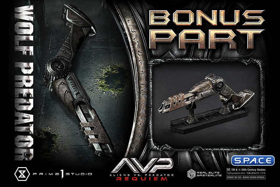 1/3 Scale Wolf Predator Deluxe Real Elite Masterline Statue - Bonus Version (Alien vs. Predator: Requiem)