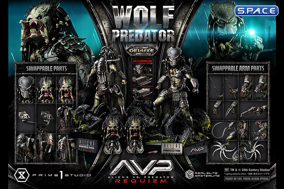 1/3 Scale Wolf Predator Deluxe Real Elite Masterline Statue - Bonus Version (Alien vs. Predator: Requiem)