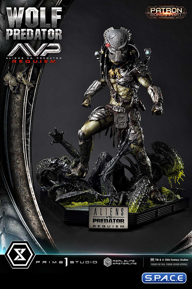 1/3 Scale Wolf Predator Deluxe Real Elite Masterline Statue - Bonus Version (Alien vs. Predator: Requiem)