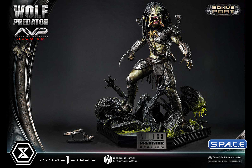 1/3 Scale Wolf Predator Deluxe Real Elite Masterline Statue - Bonus Version (Alien vs. Predator: Requiem)