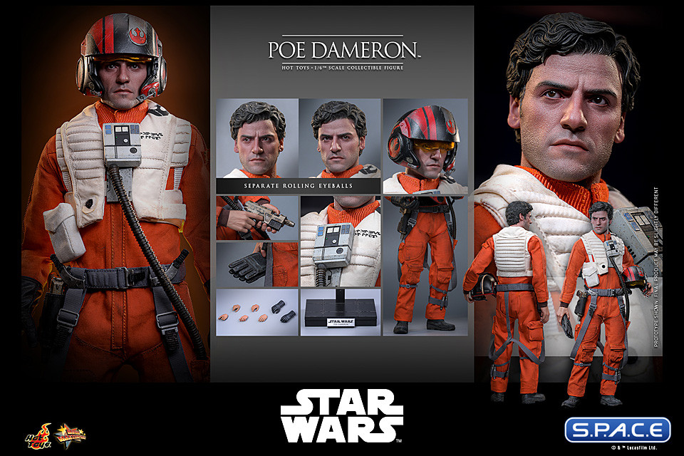 1/6 Scale Poe Dameron Movie Masterpiece MMS806 (Star Wars: The Force Awakens)