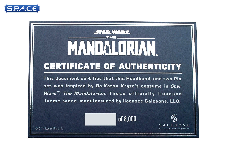 Bo-Katan Kryzes Headband with Mythosaur Badge & Nite Owls Magnetic Pin Set (The Mandalorian)