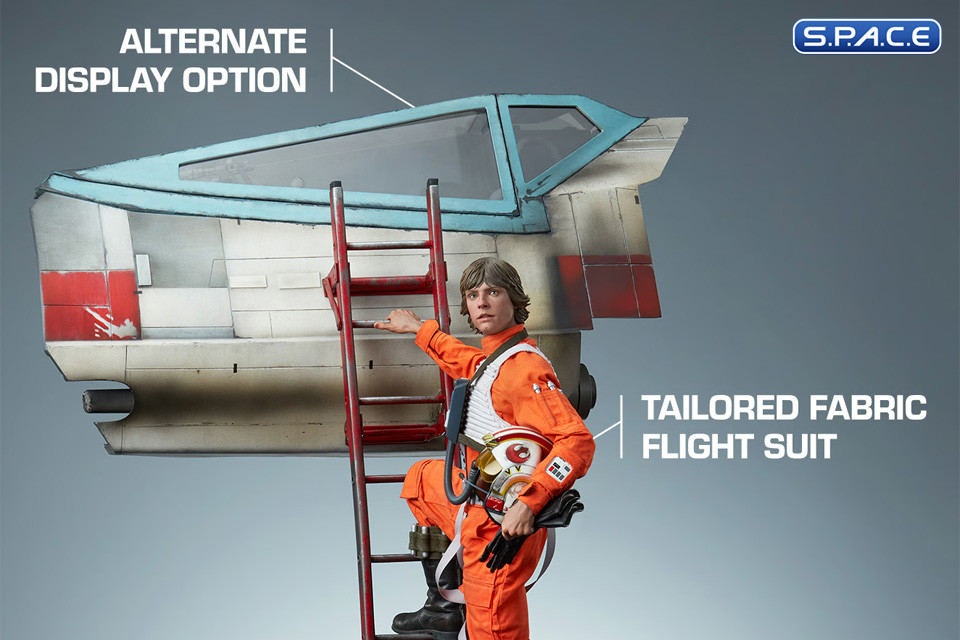 Luke Skywalker & X-Wing Red Five, Standing By Premium Format Figure (Star Wars)