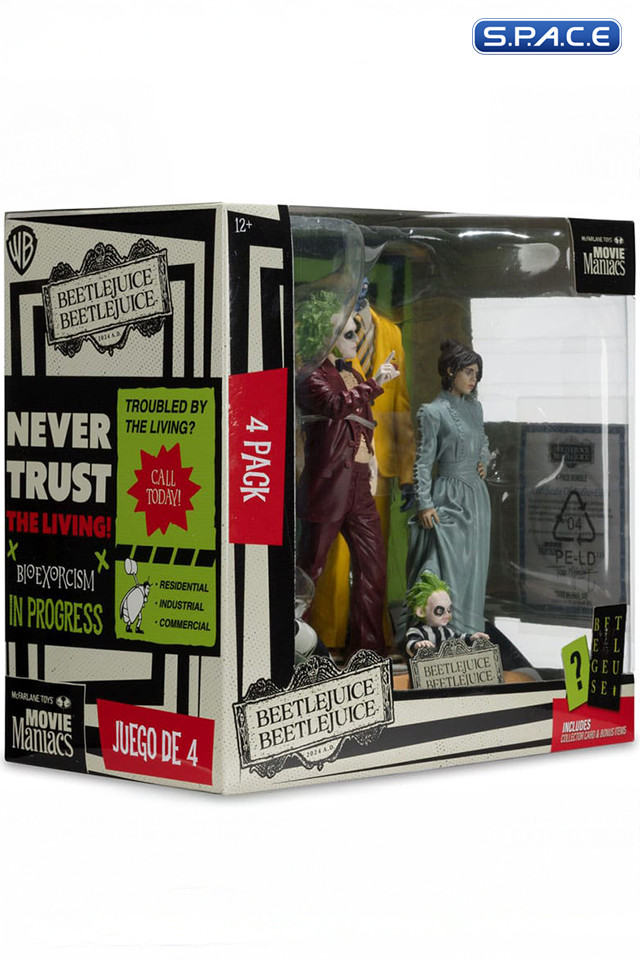 Beetlejuice Movie Maniacs 4-Pack (Beetlejuice Beetlejuice)