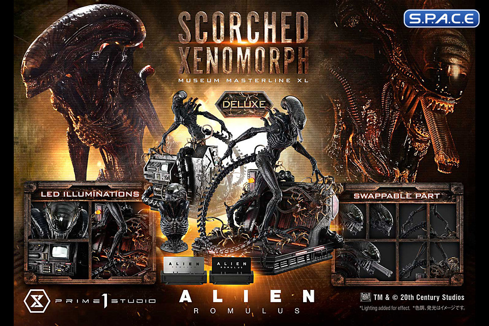 1/3 Scale Scorched Xenomorph Deluxe Museum Masterline XL Statue - Bonus Version (Alien: Romulus)