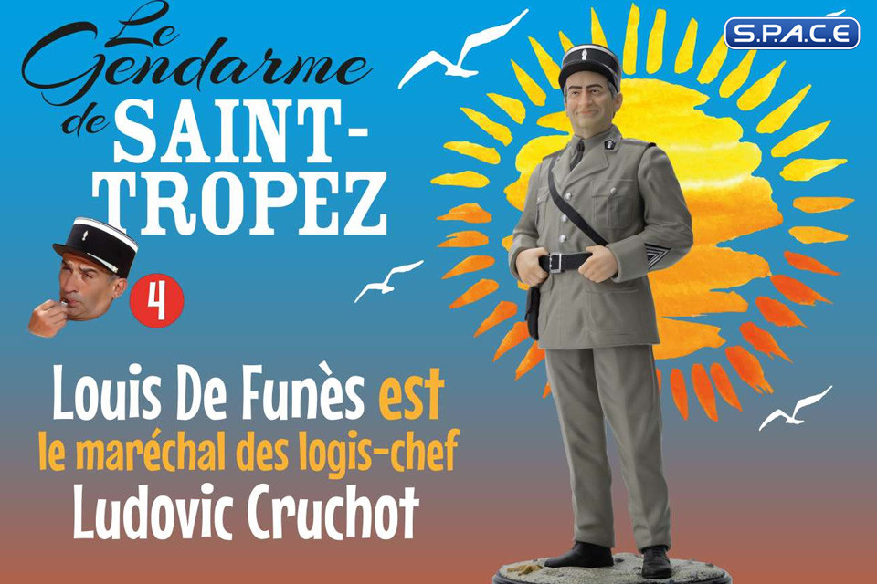 1/12 Scale Louis De Funes as Ludovic Cruchot PVC Statue (Le gendarme de Saint-Tropez)