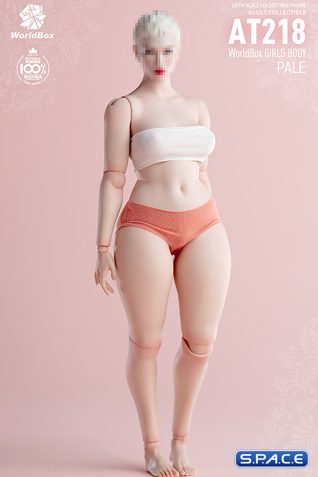 1/6 Scale plus-size female Body AT218A (pale)