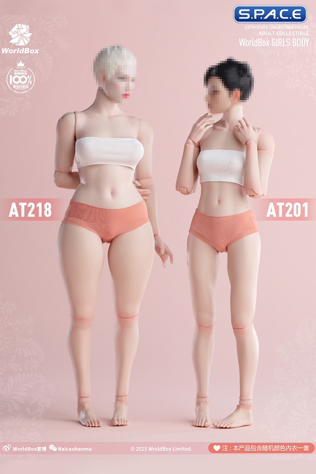 1/6 Scale plus-size female Body AT218A (pale)