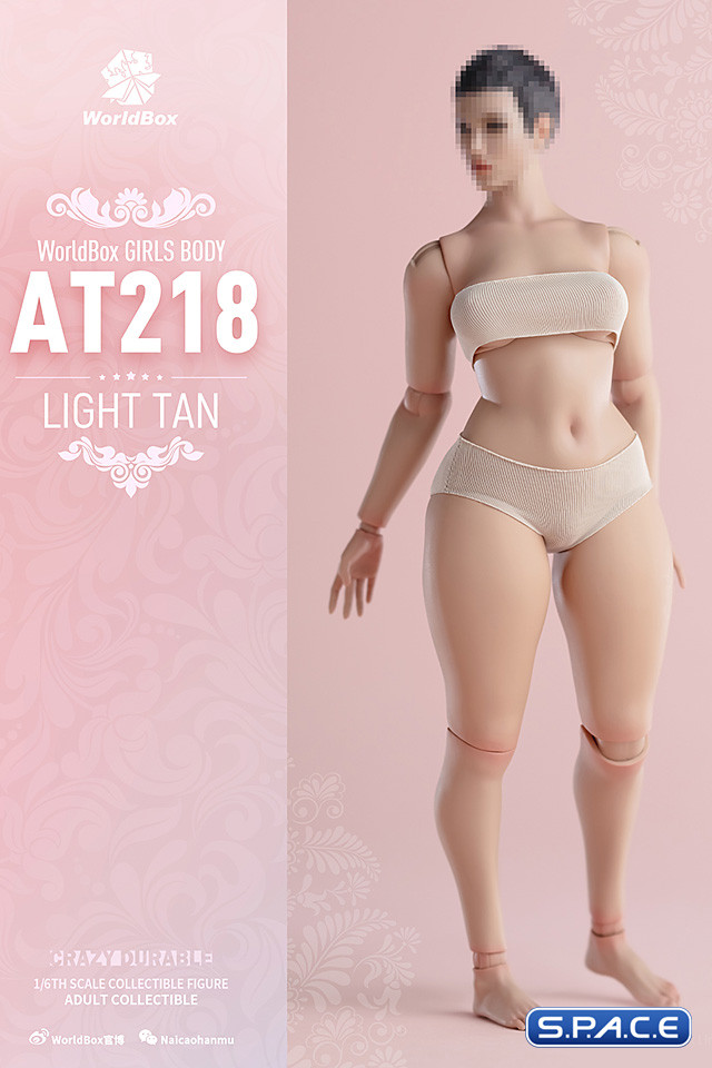 1/6 Scale plus-size female Body AT218B (light tan)