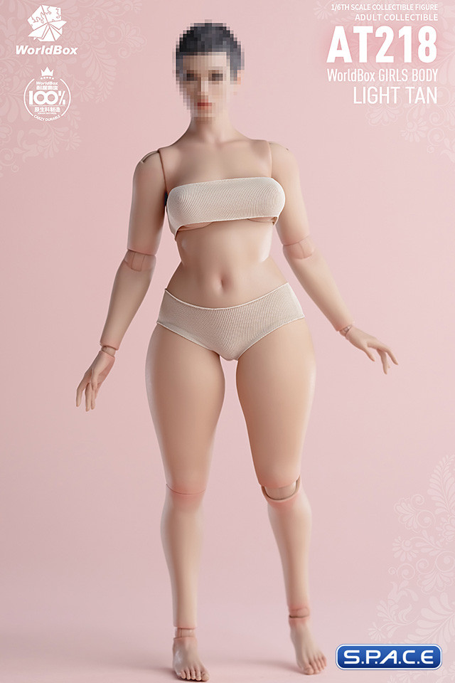1/6 Scale plus-size female Body AT218B (light tan)